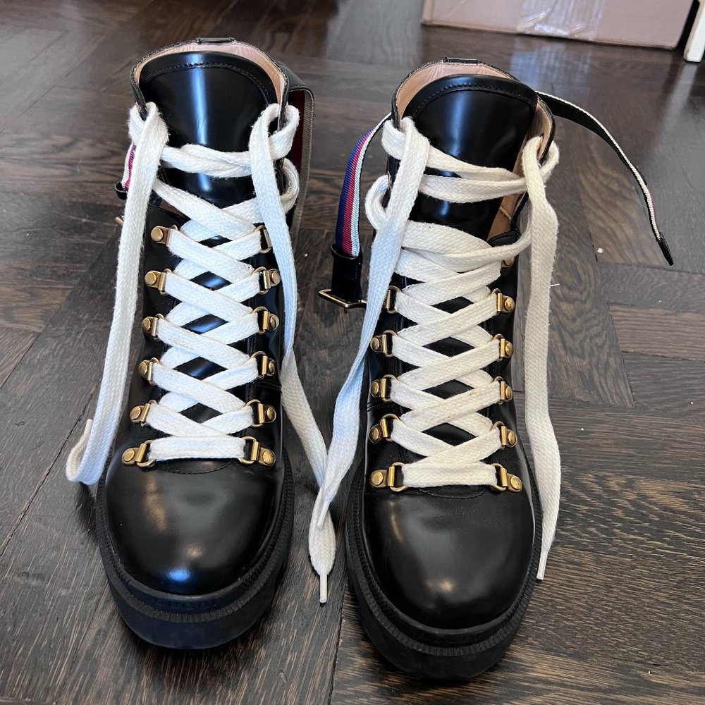 Gucci Sylvie Combat Ankle Boots (size 38)